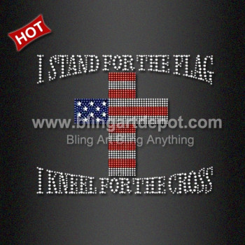 Rhinestone Iron ons I Stand for The Flag Transfer Design US Independence Day Rhinestone Iron ons I Stand for The Flag Transfer Design US Independence Day